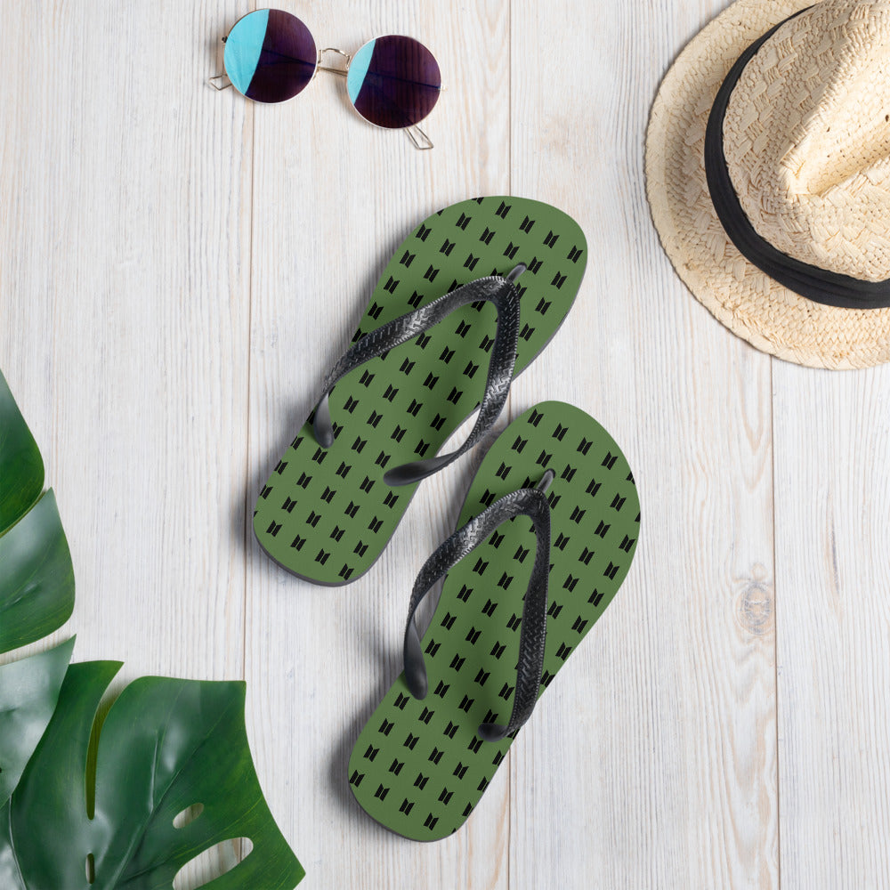 Flipflops in ARMY Green