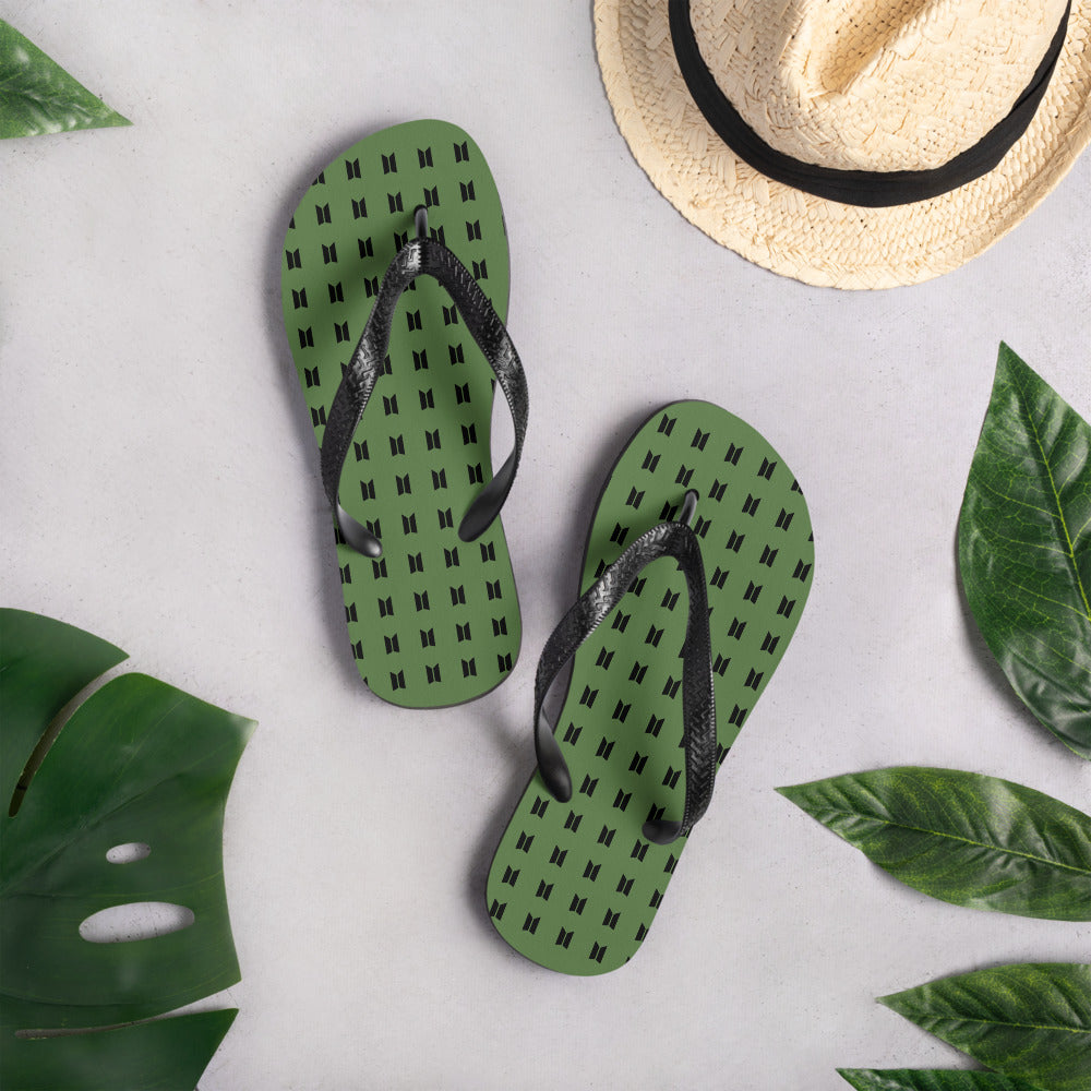 Flipflops in ARMY Green